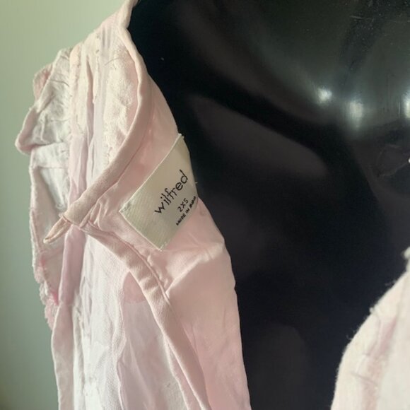 Wilfred Aritzia Sidonie tiered babydoll Dress in Mochi Pink - Picture 6 of 6